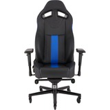 Corsair T2 ROAD WARRIOR, Siège gaming Noir/Bleu, Métal, Noir, Bleu, mousse, Accoudoir rigide, 0 - 17°, 60 cm
