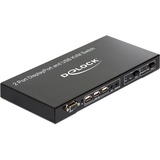 DeLOCK 11367 commutateur écran, clavier et souris Noir, Switch KVM Noir, 1920 x 1080 pixels, Noir
