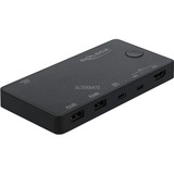 DeLOCK HDMI / USB-C™ 4K 60 Hz, Switch KVM Noir
