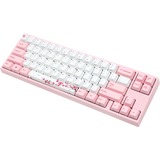 Ducky MIYA Pro Sakura gaming, Clavier Gaming rose fuchsia/Blanc, MX Brown, BE Lay-out, LED Roses