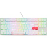 Ducky One 2 TKL White RGB, Clavier Gaming Blanc, MX Brown, BE lay-out, LED RGB, TKL, ABS