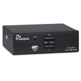 Inter-Tech AS-21HA HDMI commutateur écran, clavier et souris Noir, Switch KVM 1920 x 1440 pixels, Full HD+, Noir