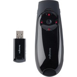 Kensington Presenter Expert™ Contrôle sans fil du curseur avec pointeur laser rouge, Présentateur Noir/Noir brillant, RF, USB, 45 m, Noir