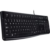 Logitech K120, clavier Layout US (QWERTY), Rubberdome