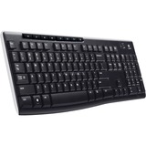 Logitech K270, clavier Noir, Layout UE (QWERTY), Rubberdome