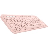 Logitech K380 Multi-Device Bluetooth, Clavier rose clair, Bluetooth