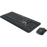 Logitech MK540 Advanced set de bureau sans fil Gris foncé, Layout BE (AZERTY), 100%, 1000 dpi