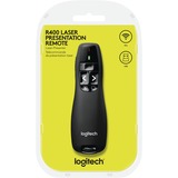 Logitech Présenteur sans fil R400, Présentateur Noir, RF, 15 m, AAA, 20 h, USB, Mini, Vente au détail