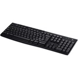 Logitech Wireless Keyboard K270 Clavier sans fil Unifying QWERTY Noir, Layout l’UE (QWERTY), Rubberdome, Vente au détail