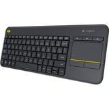Logitech Wireless Touch K400 Plus, clavier Gris foncé, Layout BE