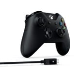 Microsoft Manette Xbox + câble pour windows, Manette de jeu Noir