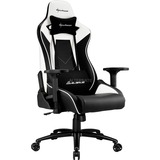 Sharkoon ELBRUS 3 Siège de jeu universel Siège rembourré Noir, Blanc, Siège gaming Noir/Blanc, Siège de jeu universel, 150 kg, Siège rembourré, Dossier rembourré, 190 cm, Noir