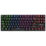 Sharkoon PureWriter TKL RGB, clavier gaming Noir, Layout BE, Kailh Choc Profil Bas Rouge, LED RGB, TKL