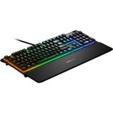 SteelSeries Apex 3 RGB clavier gaming Noir, Layout US (QWERTY), SteelSeries Whisper-Quiet, 100%, LED RGB