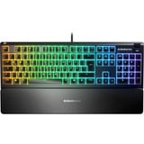 SteelSeries Apex 3 RGB clavier gaming Noir, Layout US (QWERTY), SteelSeries Whisper-Quiet, 100%, LED RGB
