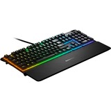 SteelSeries Apex 3 RGB clavier gaming Noir, Layout FR (AZERTY), SteelSeries Whisper-Quiet, 100%