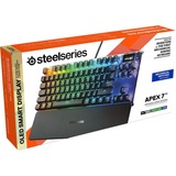 SteelSeries Apex 7 TKL, clavier gaming Noir, Layout États-Unis, SteelSeries QX2 Blue, LED RGB, TKL