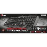 Trust GXT 880 Mechanical Gaming Keyboard Noir, Mise en page aux États-Unis, GXT-blanc