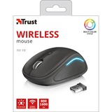 Trust Yvi FX Wireless, Souris Noir, 22333, 800 - 1600 dpi, LED multicolores