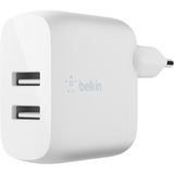Belkin BOOSTCHARGE Chargeur mural USB-A à 2 ports + Câble Lightning/USB-A Blanc