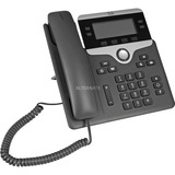 Cisco 7841 téléphone fixe Noir, Argent 4 lignes LCD, Téléphone VoIP gris foncé, Téléphone IP, Noir, Argent, Combiné filaire, Polycarbonate, Sur bureau/mural, 4 lignes