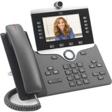 Cisco IP PHONE 8845 téléphone fixe Charbon de bois LCD, Téléphone VoIP Noir, Téléphone IP, Charbon de bois, Combiné filaire, Polycarbonate, Sur bureau/mural, LCD