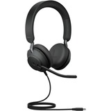 Jabra Evolve2 40, MS Stereo Casque Avec fil Arceau Bureau/Centre d'appels USB Type-C Noir, Casque/Écouteur Noir, MS Stereo, Avec fil, Bureau/Centre d'appels, 20 - 20000 Hz, 188 g, Casque, Noir