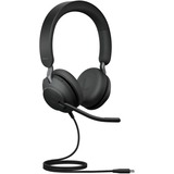 Jabra Evolve2 40, UC Stereo Casque Avec fil Arceau Bureau/Centre d'appels USB Type-A Noir, Casque/Écouteur Noir, UC Stereo, Avec fil, Bureau/Centre d'appels, 20 - 20000 Hz, 188 g, Casque, Noir