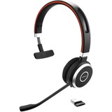 Jabra Evolve 65 MS mono Casque Avec fil &sans fil Arceau Bureau/Centre d'appels Micro-USB Bluetooth Noir, Casque d'écoute Noir/Argent, Casque, Arceau, Bureau/Centre d'appels, Noir, Monophonique, Volume +, Volume +