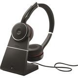 Jabra Evolve 75 MS Stereo Casque Avec fil &sans fil Arceau Bureau/Centre d'appels Micro-USB Bluetooth Noir, Rouge, Casque d'écoute Noir, Avec fil &sans fil, Bureau/Centre d'appels, 20 - 20000 Hz, 177 g, Casque, Noir, Rouge