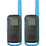 Motorola TALKABOUT T62 radio bidirectionnelle 16 canaux 12500 MHz Noir, Bleu, Talkie walkie Bleu/Noir, Réseau mobile professionnel (pmr), 16 canaux, 12500 MHz, 8000 m, LCD, Micro-USB
