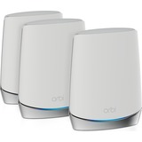 Netgear Orbi WiFi 6 (RBK753) AX4200, Routeur maillé Blanc/Argent, 1x Router (RBR750), 2x Satellites (RBS750)