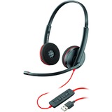 Plantronics Blackwire 3220 duo USB-A, Casque d'écoute Noir