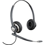 Plantronics HW720 Casque Arceau Noir, Casque d'écoute Noir, Casque, Arceau, Bureau/Centre d'appels, Noir, Binaural, Avec fil