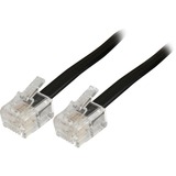 goobay Câble téléphonique RJ-11 4 pôles Noir, 3 mètres