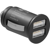 goobay Chargeur de voiture double USB Noir
