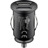 goobay Chargeur de voiture double USB Noir