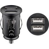 goobay Chargeur de voiture double USB Noir