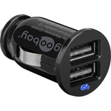goobay KFZ DrawerAdapt USB Dual, Chargeur Noir, 2,1A