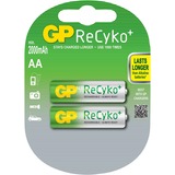 GP Batteries ReCyko+ AA, Mignon, Batterie 2 pièces, Vente au détail