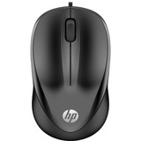 HP Souris filaire 1000 Noir, Ambidextre, USB Type-A, 1200 DPI, Noir