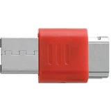 Kensington Bloqueur de port USB, Sécurité Noir/Argent, Clé plate, Noir, Rouge