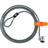 Kensington Câble de Sécurité à Clé pour Ordinateur MicroSaver, Dispositif antivol Noir, 1,8 m, Clé ronde, Acier, Noir, Gris, Vente au détail