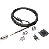 Kensington Kit de verrouillage 2.0 pour ordinateurs de bureau et périphériques — Clé unique, Sécurité Noir, Clé, Acier au carbone, Noir, Acier inoxydable
