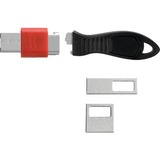 Kensington USB Port Blocker K67913WW, Serrure à mortaise Noir/Argent