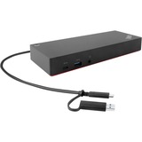 Lenovo 40AF0135EU station d'accueil Avec fil Noir Noir, Avec fil, 10,100,1000 Mbit/s, Noir, 4K Ultra HD, 3840 x 2160 pixels, Lenovo