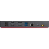 Lenovo 40AF0135EU station d'accueil Avec fil Noir Noir, Avec fil, 10,100,1000 Mbit/s, Noir, 4K Ultra HD, 3840 x 2160 pixels, Lenovo