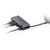 Lenovo Hub de voyage USB-C alimenté, Station d'accueil Noir, USB, HDMI, VGA, RJ-45