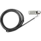 Targus DEFCON 3-in-1 Serrure à câble à clé, Dispositif antivol Argent