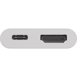 goobay USB-C > HDMI + PD, Adaptateur Blanc, 0,15 mètres